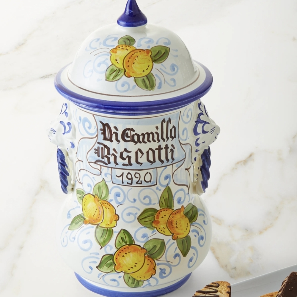 Italian cookie jar, Biscotti Jar.
